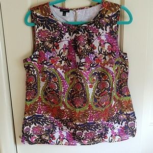 Talbot's Sleeveless Paisley Shirt.